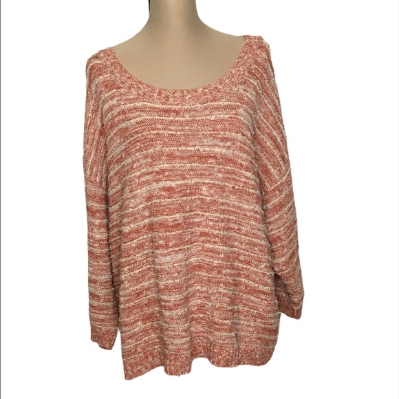 Norm Thompson Women Sweater Orange 3x 